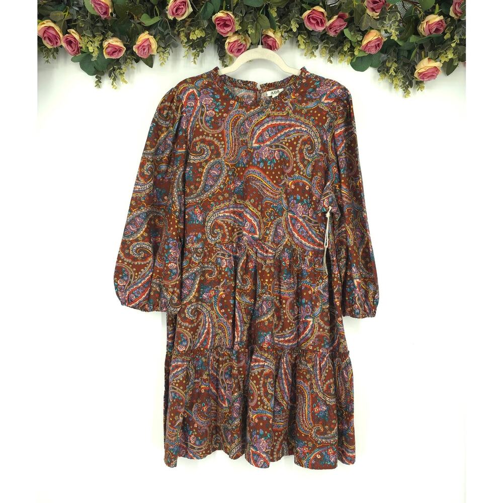 a.n.a A New Approach Paisley Ruffle Tier Dress Size 1X NWT